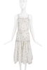 Vintage White Eyelet Lace Liberty Floral Print David Hamilton Dress