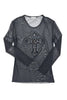 Faith Connexion Black Sheer Net Oversized Textured Cross Top Dress