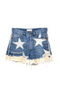 Faith Connection Star Print Cut-Off Shorts
