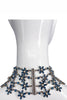 Balenciaga Blue Floral Crystal Multi Strand Necklace Fall 2008 by Nicolas Ghesquière