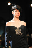 Lanvin Crystal Flower Off-Shoulder Cocktail Dress FW2011