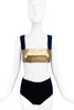 Fausto Puglisi Gold Metallic Lame Bustier Top