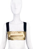 Fausto Puglisi Gold Metallic Lame Bustier Top
