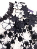 Emanuel Ungaro Black and White Floral and Graphic Print Mini Dress