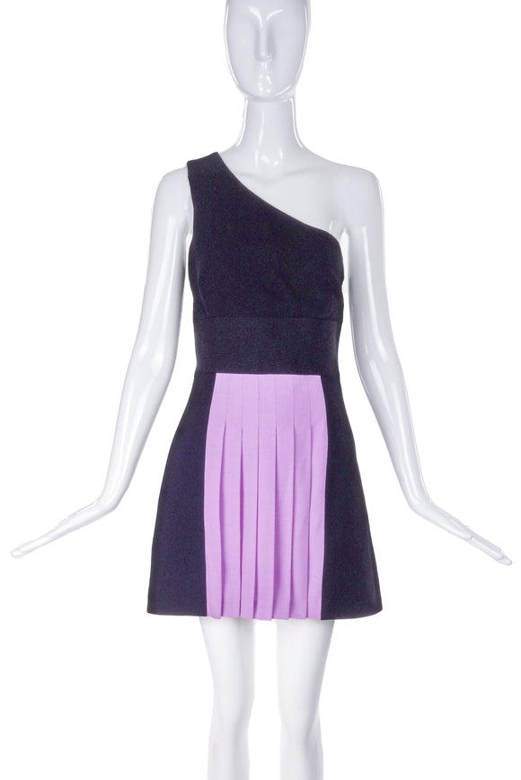 Fausto Puglisi Black One Shoulder Mini Dress SS2012