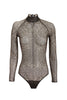 Fleur Du Mal Leopard Print Sheer Bodysuit