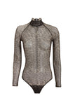 Fleur Du Mal Leopard Print Sheer Bodysuit