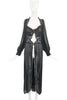 Fredericks of Hollywood Black Sheer Morning Coat