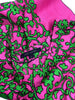Marc Jacobs Fuchsia Pink and Lime Green Print Silk Top and Scarf FW2009