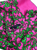 Marc Jacobs Fuchsia Pink and Lime Green Print Silk Top and Scarf FW2009