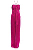 John Galliano Fuchsia Pink Silk Halter Dress Gown - BOUTIQUE PURCHASE PRICE