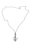 Vintage Silver Bronze Roped Anker Jean Paul Gaultier Style Charm Sailor Necklace