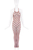 Jean Paul Gaultier Red Fishnet Maxi Dress