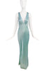 Ghost Sea Foam Green Turquoise Satin Silk Bias Cut Slip Dress Gown Galliano Style