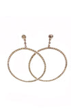 Vintage Silver Crystal Giant Hoop Earrings