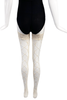 Gigi K. Designer Ivory Crochet Fishnet Thigh Highs & Legging Tights