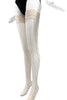 Gigi K. Designer Ivory Crochet Fishnet Thigh Highs & Legging Tights