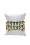 Givenchy Aquamarine, Sapphire Blue and Crystal Gold Chain Bracelet