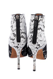 Givenchy Black and White Lace Peep-Toe Heeled Boot Shoes Size 11