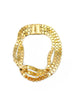 Givenchy Gold Triple Hexagon Tank Chain Choker Necklace