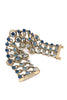 Givenchy Aquamarine, Sapphire Blue and Crystal Gold Chain Bracelet