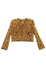Givenchy Leopard Print Suede Cropped Jacket with Rope Trim