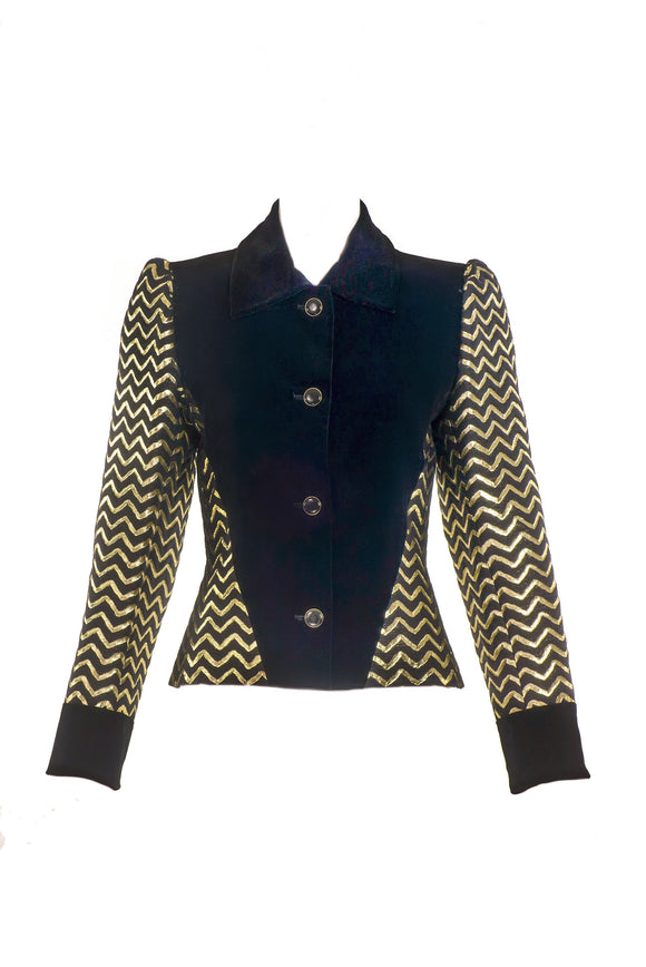 Givenchy Nouvelle Gold Zig Zag Velvet 