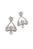 Givenchy Silver Crystal Spike Orchid Necklace