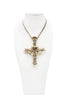 Givenchy Gold Diamond and Pearl Logo Cross Necklace