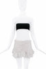 Givenchy White Ivory Ruched Ruffle Mini Skirt