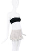 Givenchy White Ivory Ruched Ruffle Mini Skirt