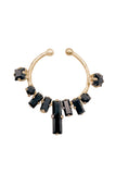Givenchy Gold Black Crystal Small Nose Ring Piercing Fall 2012 Runway