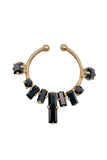 Givenchy Gold Black Crystal Small Nose Ring Piercing Fall 2012 Runway