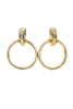 Vintage Gold "Door Knocker" Large Hoop Earrings