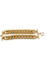 Vintage Gold Double Chain and Bar Bracelet