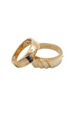 Givenchy Gold Modernist Sculptural Bracelet Set