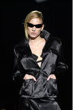 Gucci by Tom Ford Black Satin Quilted Cut Out Bra Runway Spring Summer 2001
