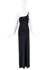 Gucci Black One Shoulder Buckle Dress Gown