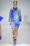 Gucci Lapis Lazuli Blue Resin and Crystal Floral Necklace SS2013