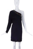 Gucci Patent Leather Asymmetric One Sleeve Black Dress from Fall / Winter 2009
