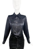 Gucci by Tom Ford Black Satin Silk Military Shirt Iconic 1996 Collection