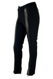 Gucci x Tom Ford Black Pants with Exaggerated Chrome Silver Zipper Details FW2001