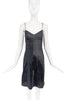 Helmut Lang Black Nylon Iconic 90's Nude Satin Strap Slip Dress