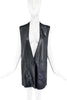 Helmut Lang Black Leather Oversize Vest