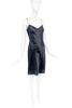 Helmut Lang Black Nylon Iconic 90's Nude Satin Strap Slip Dress