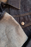 Helmut Lang Blue Denim Jacket with Oversized Flipped Cuffs