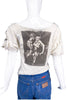 Vintage Helmut Newton Print Custom Deconstructed T-shirt