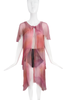 Holly Harp Tie Dye Ombre Chiffon Capelet Dress