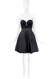 Louis Vuitton Black Paneled Corset Bustier Dress
