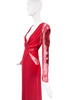 Roberto Cavalli Red Lace Cut Out Embellished Dress Gown